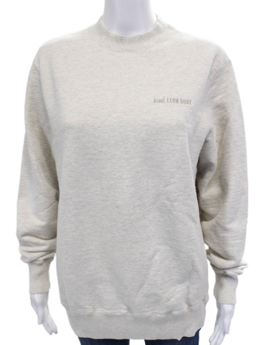 AIME LEON DORE Mock Neck Long Sleeve Sweatshirt